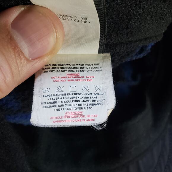 Vintage Patagonia Duckbill Fleece Winter Hat Cap Retro Blue Swirl Print Rare - Picture 6 of 7